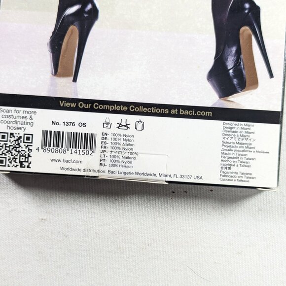 NWT DREAMS by Baci Lingerie Sheer Thigh High Stockings with Backseam (One Size) - Picture 7 of 8